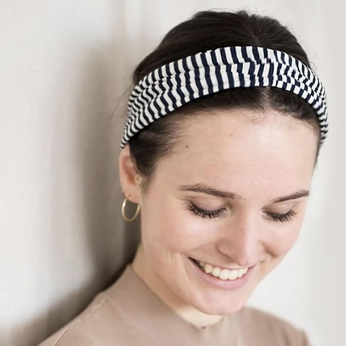 4PACK Stretchy Striped Headband For Women Elastic Wide Hairbands For Yoga Hair Wraps Bohemian Hair Accessories