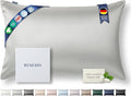 Premium Silk Pillowcase 100% Organic Mulberry Silk, 22 Momme, Grade 6A - Oeko-Tex Certified in Germany - Luxury for Hair & Skin, 1 Piece (Queen Size 20x30 Inches, Light Grey)