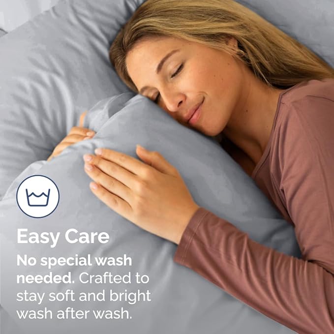 Standard Pillow Cases - 4 Pack - Super Soft Pillowcase Covers - Envelope Enclosure - Hotel Quality Pillow Protectors - Wrinkle Free, Fade & Stain Resistant - Machine Washable - 20" x 26" (Steel Blue)