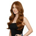 Moresoo Seamless Human Hair Clip in Extensions Copper Brown Real Human Hair Extensions Clip ins Remy 16inch Long Pu Skin Weft Easy install for Daily Wear #330 Copper Brown 120g/7pcs