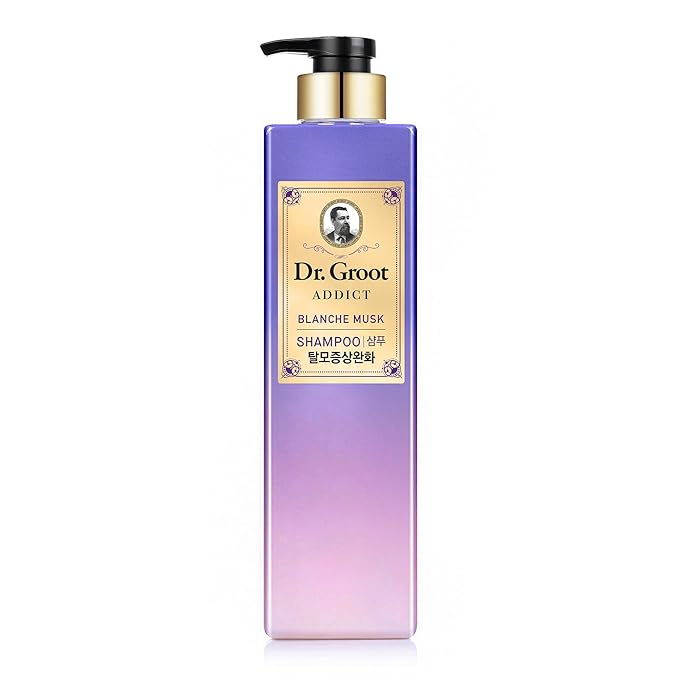 Dr. Groot Addict Shampoo (Blanche Musk, 23fl oz) - Professional Volumizing Shampoo | Thin, Damaged Hair & Odor Control, Amino Acid, Biotin, Silicone-Free | Korean Skincare