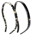 2 Pack Eyewear Headbands No Pressure,No Headache,Comfortable Headbands Hairbands for Womens Sisters Girls Gifts-Black,Amber