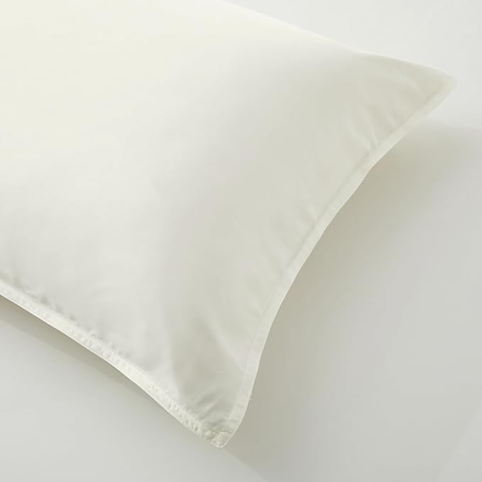 Luxury Bamboo Market | King Envelope Pillowcase Set | 100% Viscose Made from Bamboo | Organically Grown | Ultra Soft | Cooling | 2pcs [Opulent Ivory]