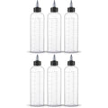 Cosywell Applicator Bottle for Hair Dye 8.5oz 6 Pack With Graduated Scale, Twist-On Top Tip Cap, Empty Plastic Color Oil Squeeze Bottles