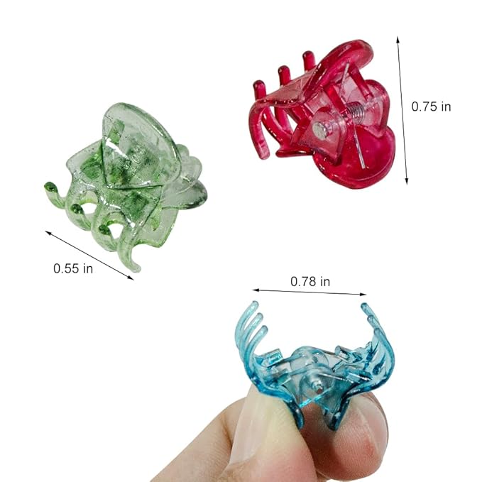 70 PCS Mini Hair Claw Clips， Bangs Strong Grip Multifunction Clamp Clips. (Multi-colored)