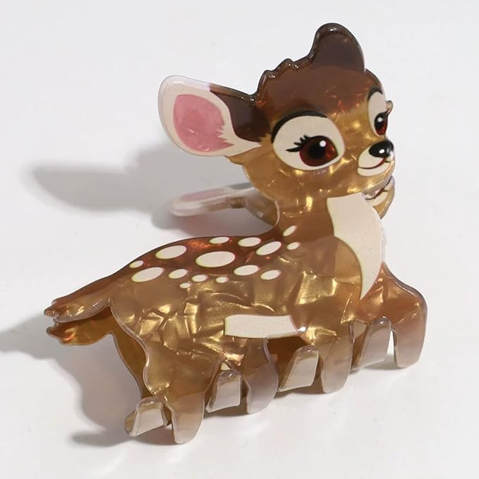 Deer Hair Clips for Women Christmas Reindeer Hair Claw Clips Cute Strong Hold Brown Fawn Hair Jaw Clip Non-slip Animal Hair Barrettes Christmas Holiday Hair Accessories for Thick Thin Hair Decoration