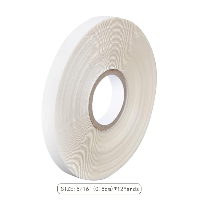 5/16"(0.8cm)*12 Yards Tape for Tape in Hair Extensions Double Sided Hair Extension Tapes for Hair Extension (White)