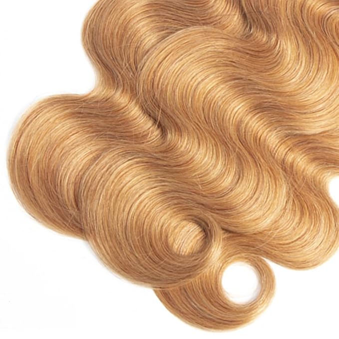30 32 34 Inch Honey Blonde Bundles Human Hair Ombre Body Wave Bundle Brazilian Virgin Remy Hair Extensions Double Weft 2 Tone Black and Blonde Body Wave Bundle Hair Weave 150g