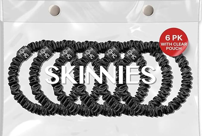 SUNDAYSILKS™ Luxurious Mulberry Silk Scrunchies for Women & Girls | No-Slip, Silky Hair Ties for Natural, Curly, Thin or Thick Hair | Gentle Hold for Ponytails & Sleep | Mini to Large Sizes [6 Pack]
