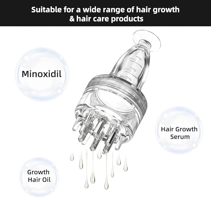 Hair Oil Applicator,Scalp Massager Hair Growth Oil Bottle With Comb,Minoxidil Applicator Hair Oiling Dispenser Brush,Massage Root Comb Applicator Bottle Scalp Tool For Thin Growth Serums