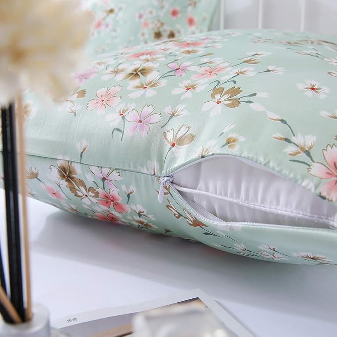 SLPBABY Silk Pillowcase for Hair and Skin with Hidden Zipper Print (King, Pattern27)