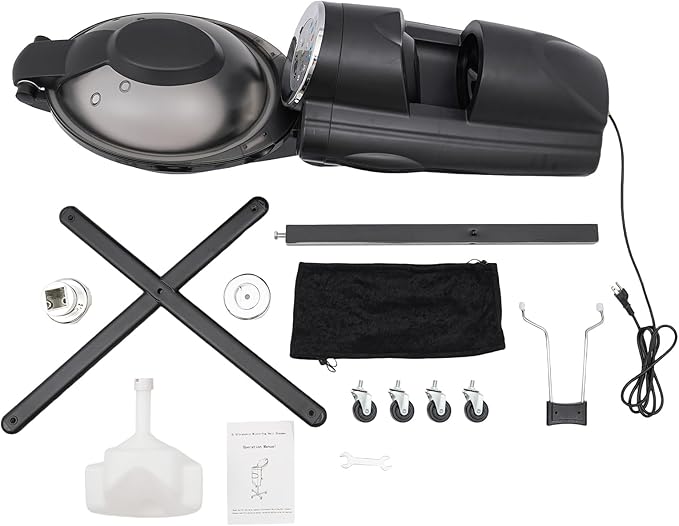 Hair Steamer Professional Hair Salon Steamer with 12 Color Light & Ozone,40-70℃/104-158℉,Hair Steamer with Temperature and Time Adjustment (Black)
