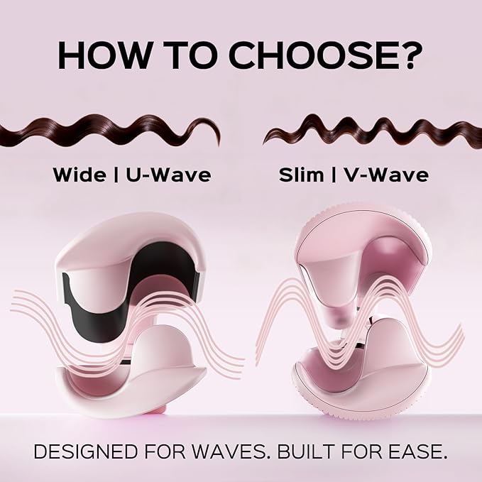 Waver Curling Iron Lena S12 Beach Waver Curling Wand, Hair Tool with 2 Barrels, Anti-Scald Protection, Adjustable Time & Temps, Dual Voltage, Titanium Coating for Effortless, Long-Lasting Waves