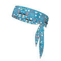 Men Women Novelty Sports Sweat Bands Hair Accessories for Sports Workout Shower, Elastic Multi Style Teeth Dental Seamless Pattern Blue Hair Band Headdress