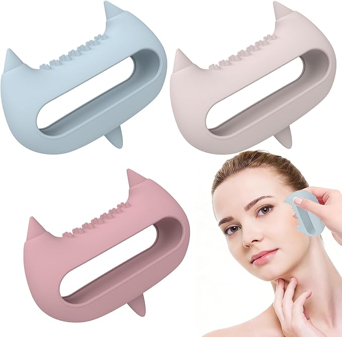 Relief Head & Body Acupressure Massager - Flexible Silicon Tool for Headache, Neck, Shoulder, Leg Pain, Muscle Fatigue & Circulation Boost - Post-Workout Recovery & Full-Body Massage (White)