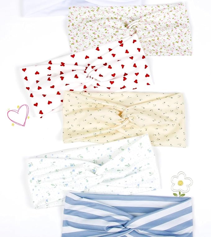 TERSE Valentine Headbands for Women Non Slip: Valentine's Day Accessories Gifts for Her Valentine Outfits Twist Head Bands for Women's Hair Trendy Cute Hair Bands