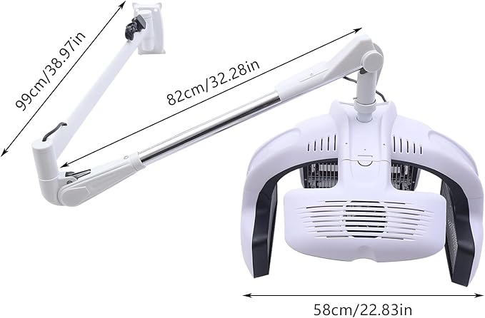 Wall Mounted Professional Infrared Hair Dryer, Freestanding Salon Steamer, Adjustable Hair Color with Timer, Multi-Functional Hair Care Steamer, Hooded Hair Dryer Beauty Salon Equipment