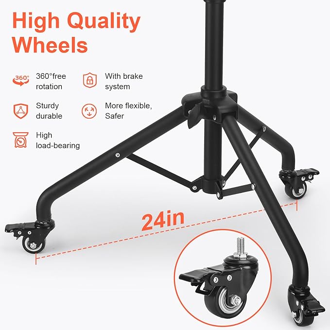 Salon Tray Cart Salon Rolling Tray, Tattoo Tray with Wheels Adjustable Height, Service Storage Tray Trolley for Beauty Clinic Spa