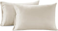 Lane Linen 100% Organic Cotton Pillow Cases Queen Size Set of 2 (20"x26") - Cotton Pillowcases Queen Size - Soft Queen Pillow Cases Set of 2 - Queen Pillowcase Pack of 2 - Glacier Grey