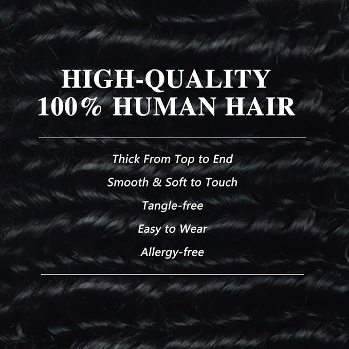Deep Wave Clip in Hair Extensions Real Human Hair 2 Pack 240g Seamless Clip in Hair Extensions for Women Full Max with 18Pcs PU Thin Weft 18inch Natural Black