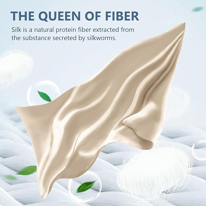 Silk Pillow Cases 2 Pack Standard Size Mulberry Silk Pillowcase Set of 2 for Hair & Skin 26 x 20 Inches 22 Momme Both Sided Grade 6A Silk Soft Breathable Cooling with Hidden Zipper, Beige