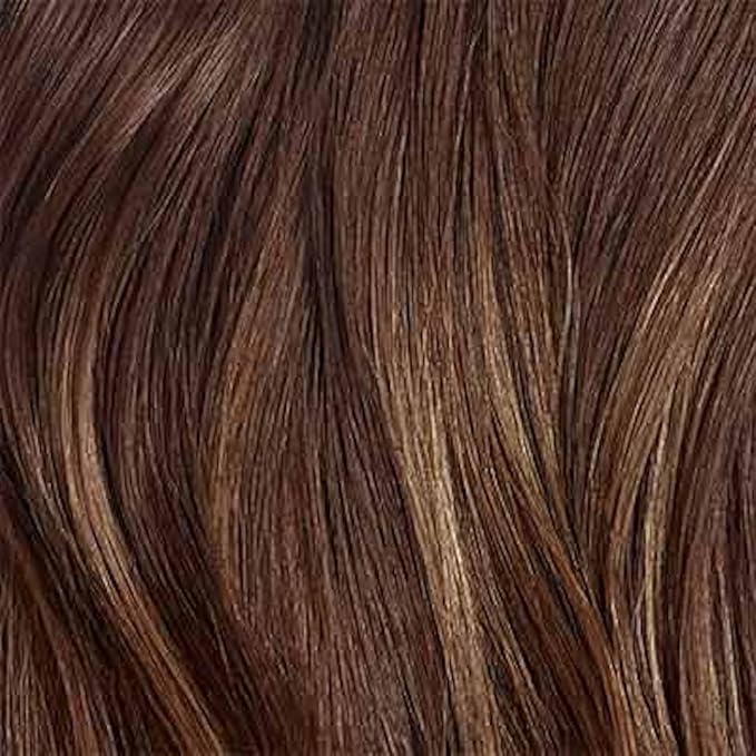 Luxy 100% Remy Human Hair – Halo Clip-In Hair Extensions –Natural Looking Volume & Length - One-Piece - Easy 5-Min Application 140 grams 16" Chocolate Brown Balayage