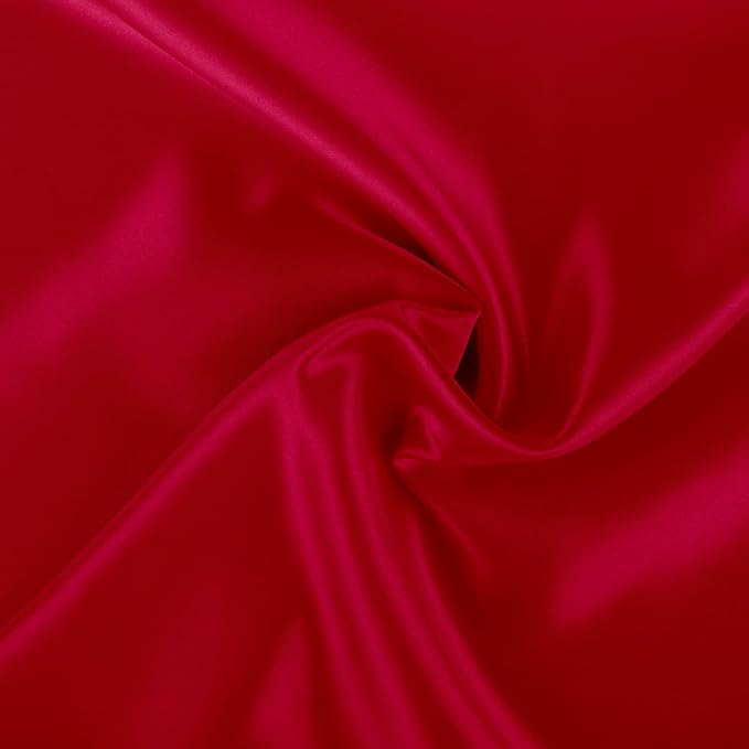 BLISSFORD Satin Pillowcase with Zipper, for Hair and Skin Care, Feels Soft and Cool Like a Silk Pillowcase, Red Satin Pillow Cases Set of 2, Slik Pillow Cover, King Size - 2 Pack
