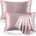 2 Pack 100% Pure Silk Pillowcase for Hair and Skin, Both Sides Mulberry Silk Pillowcases with Hidden Zipper, Cooling Pillowcase 19 Momme, 600 Thread Silk Pillow Cases Queen Size, Apricot