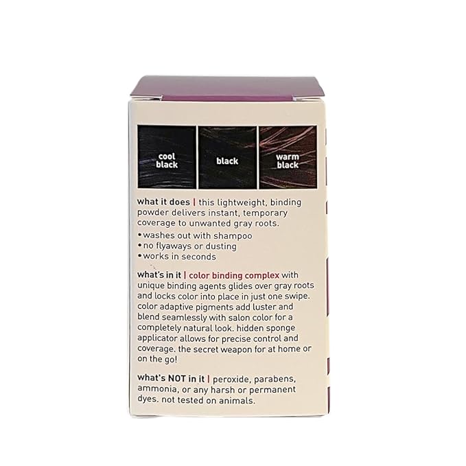 Root Touch Up Powder By Style Edit, to Cover Up Dark Roots and Grays Between Salon Visits, Water Resistant, Non-Sticky, Compact And Mess-Free, Black Hair Color (Pack of 3)