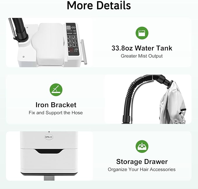 Nano Hair Steamer Machine,110V 500W Color Processor Beauty Haircut Salon,Multifunctional Anion Vertical Hair Dyeing Machine for Hairdressing Care Hair Repair