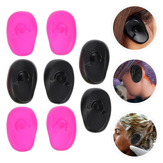 FRCOLOR 8pcs Earmuff Ear Defenders - Salon Ear Heat Protector Covers for Hairdressing & Baking Oil Hair Dryer Use