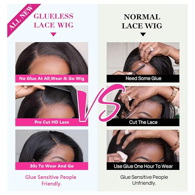GOLFMAX Wear and Go Glueless Wigs Human Hair Pre Plucked Pre Cut Short Bob Wig Human Hair Wigs With Elastic Band For Black Women Deep Wave Curly 4x4 Closure Wig Water Wave Wigs 12 Inch