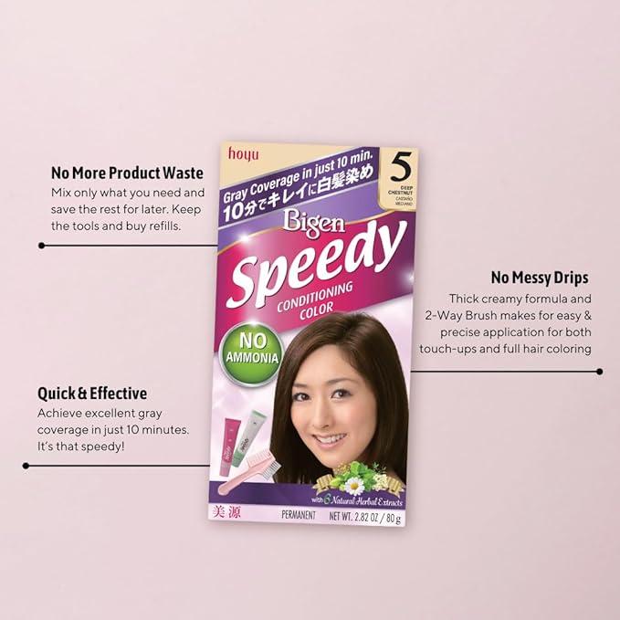 Bigen Speedy Conditioning Color Refill: 4B Burgundy Brown - 3 Pack