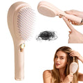 Self Cleaning Hair brush Retractable Hair Brush For women, Airbag Massage Combs for Thick Hair Long Hair, Larger Paddle Detangles Thick/Curly Hairs