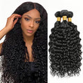 Curly Bundles Human Hair Natural Black Kinky Curly Bundle Niegmeag Brazilian Virgin Soft and Silky Remy Hair 3 Bundles 20 22 24 Inch Double Weft Color 1B Bundle Hair Weave