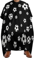 Large Long Hair Cut Cape, Hairdressing Haircut Apron Soccer Balls Football Hair Cutting Cloak for Hairdressers