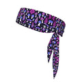Men Women Sports Sweatband, Multi Style Elastic Head Ribbon for Sports Fitness Spa, Fashion Trippy Purple Blue Mushrooms Headwear Head Accessories
