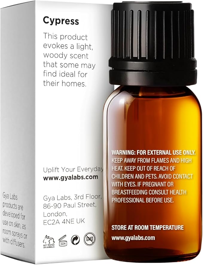 Gya Labs Cypress Essential Oil - 0.34 Fl Oz - for Hair, Skin, Diffuser, Aromatherapy & DIY Candle Making Scent
