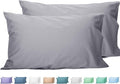 Sunflower King Pillowcases Set of 2, 100% Cotton King Pillow Cases 2, 20×40 inches Frost Gray, Soft and Breathable