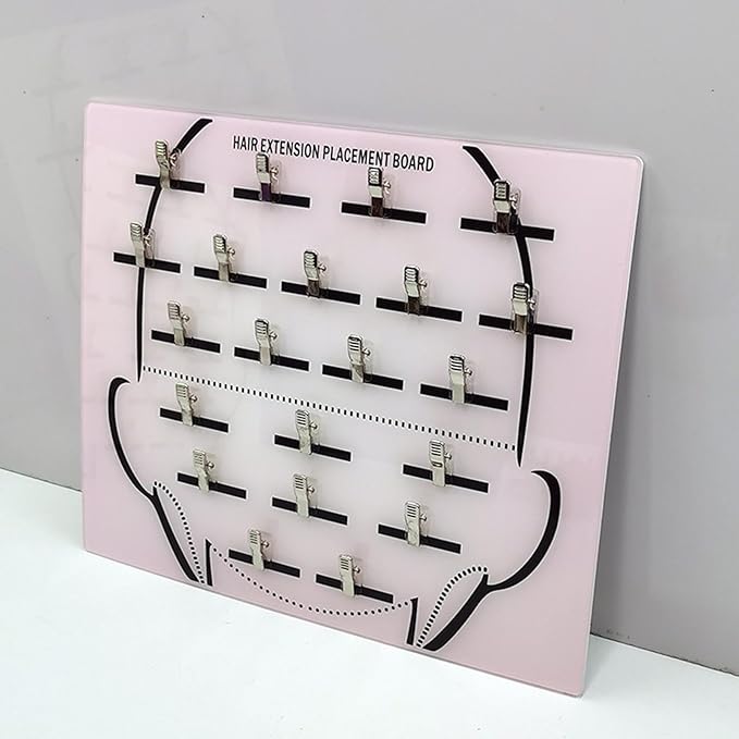 Extension Holder - Styling Extension Holder, Acrylic Hair Separator, Hair Extension Holder Board | Hair Tinsel Organizer, Home And Salon Wig Grafting Plate With Clip For Hairpieces Sectioning Display