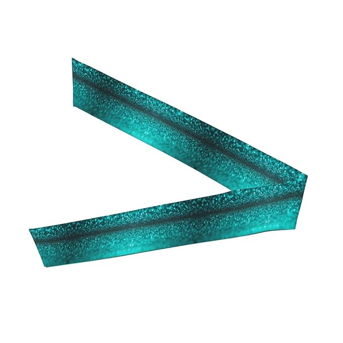 Men Women Cool Sports Sweatband Head Accessories for Yoga Fitness Spa, Elastic Multifunction Teal Turquoise Green Glitter Sparkle Texture Hair Band Headdress