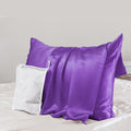 PROMEED Upgraded Grade 6A+ Purple Silk Pillowcase with Zipper, 23 Momme Natural Mulberry Silk Pillow Cases for Hair and Skin - Easy Care with Laundry Bag (Standard 20"x26", Purple)