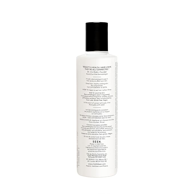 SEEN Shampoo & Conditioner Bundle, Fragrance-Free - Non-Comedogenic & Hair Care - Dermatologist-Developed, Safe for Sensitive, Eczema & Acne-Prone Skin