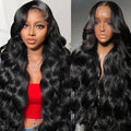 13x6 Body Wave Lace Front Wigs Human Hair Pre Plucked 200 Density HD Transparent Lace Frontal Wigs Human Hair for Women 9A Glueless Wigs Human Hair with Baby Hair 20Inch