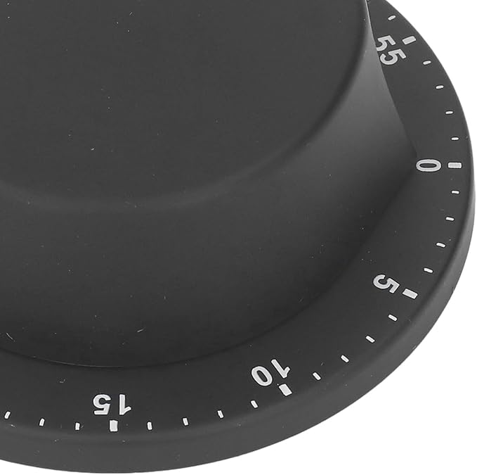 Wind Up Timer Magnetic Suction Outdoor Training 60 Minutes Manual Countdown Timer for Kitchen, Hair Color Processing (Black)