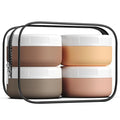 Travel Containers for Toiletries, Silicone Cream Jars BPA-Free, Leak-proof 1.35oz Travel Size Containers, Portable Size Silicone Jars with Lid for Cosmetic Face Hand Body Cream (4 Pack)