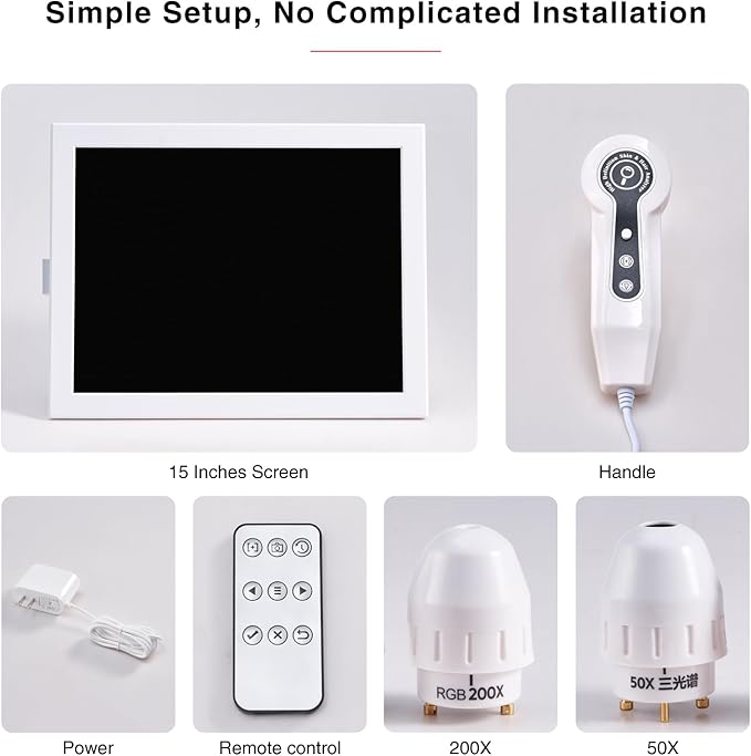 Professional 15-Inch Scalp Camera for Beauty Salons – High-Resolution Hair and Scalp Analysis Device with Image Storage, Easy Assembly, Durable Build, Ideal for Client Consultations & Head Spa