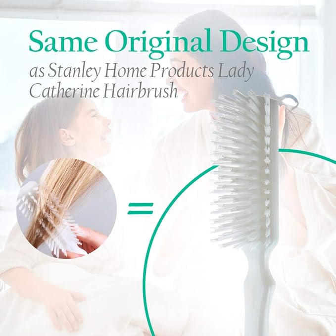 Stanley Home Products Essentials Ladies Hairbrush & Comb Set – Durable Nylon Block & Bristles – Designed for All Hair Types