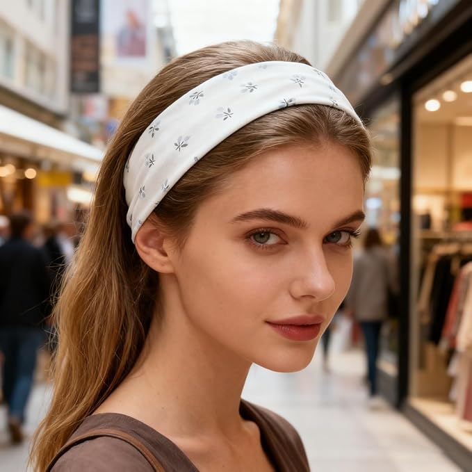 Headband for Women Fashion Hair Non Slip Elastic Hairbands for Workout Yoga Running