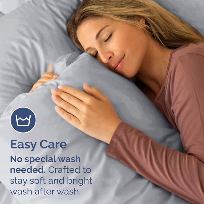 Queen Pillow Cases Set of 6 - Ultra Soft Hotel Quality Pillowcase Covers - Comfy, Cozy & Wrinkle Free - Shrink, Stain & Fade Resistant - Machine Washable Pillow Protectors - 6 Piece Set - Steel Blue